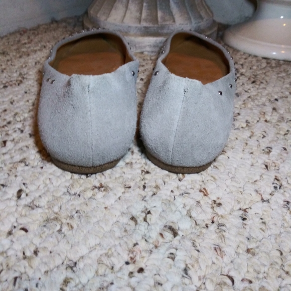 J.Crew Amelia Gray Suede Silver Studded Flats - Picture 4 of 7